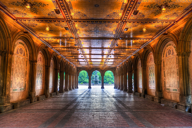 Bethesda Terrace & Fountain wedding ceremony location in Central Park