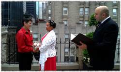 New York City rooftop wedding ceremony